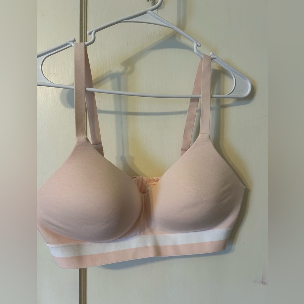 Hanes blush pink bralette in size xl
